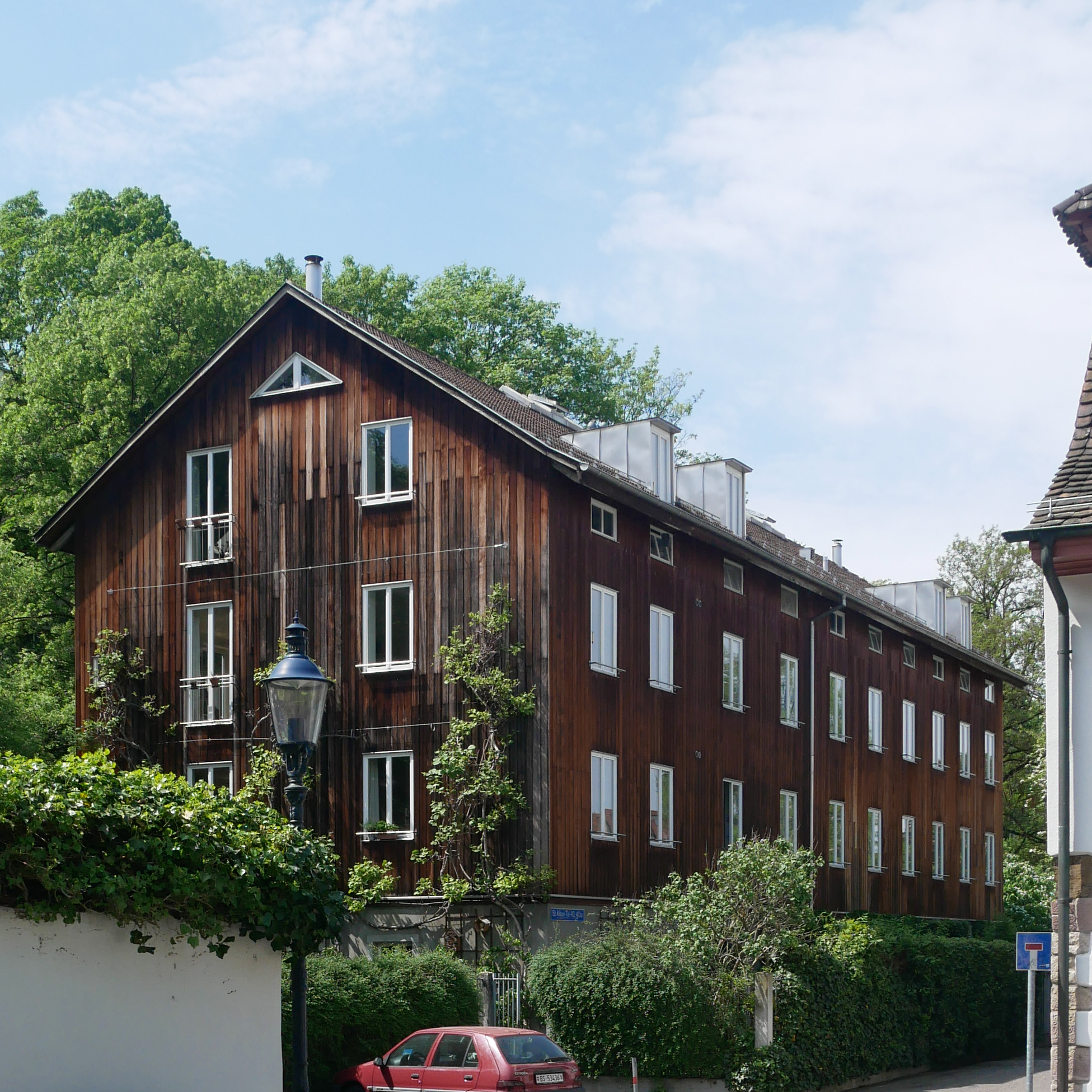 Wohnhaus im St, Alban-Tal von Michael Alder erbaut 1987 © Architektur Basel