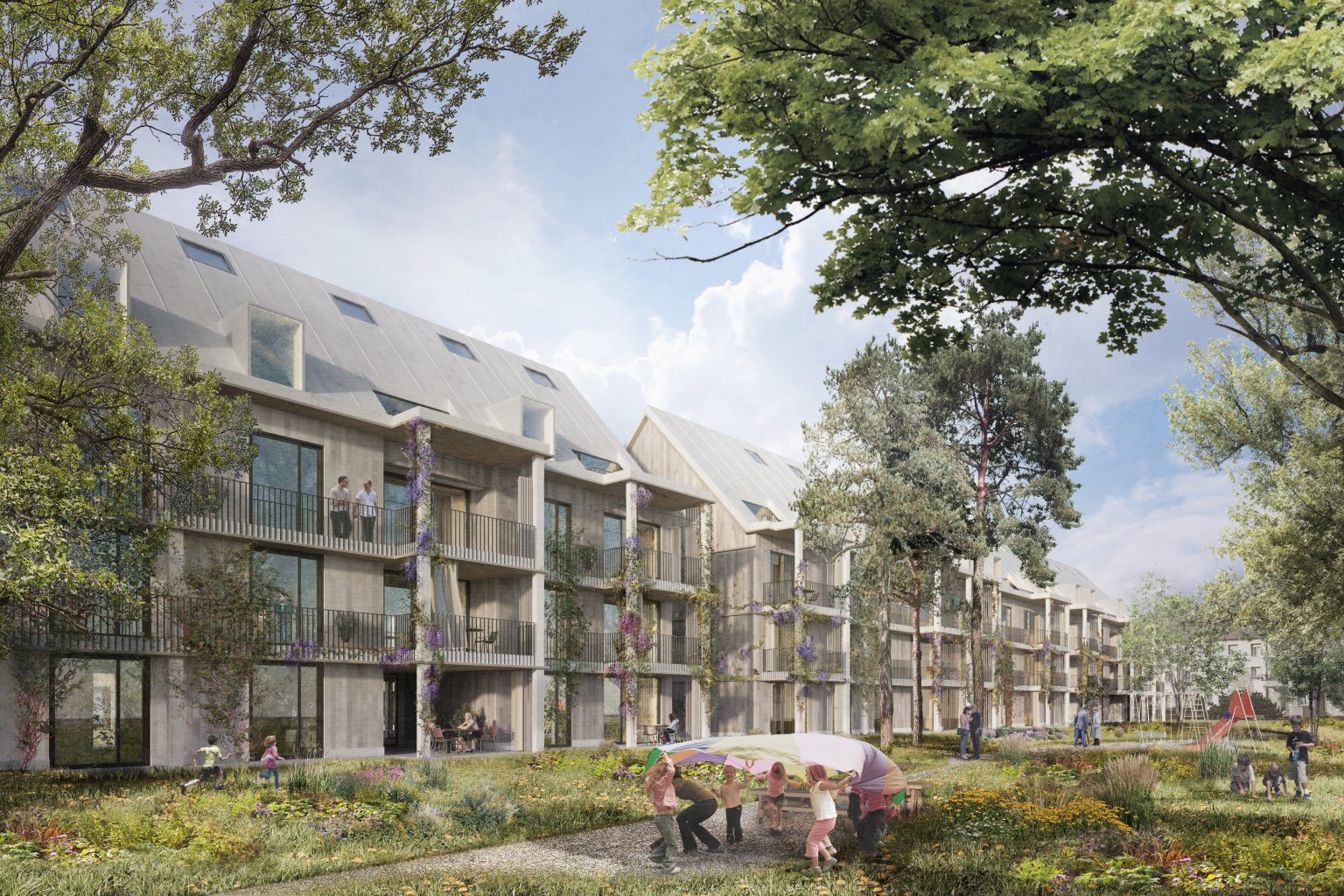 Visualisierung Hofseite © Burckhardt+Partner AG
