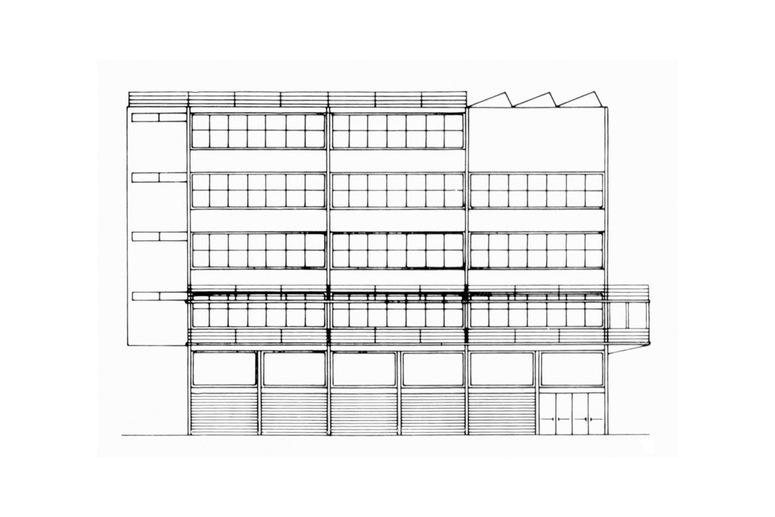 Wettbewerbsentwurf Petersschule, 1926, Basel © Stiftung Bauhaus Dessau (Meyer) / Hans-Jakob Wittwer (Wittwer)