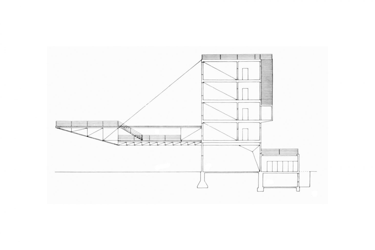 Wettbewerbsentwurf Petersschule, 1926, Basel © Stiftung Bauhaus Dessau (Meyer) / Hans-Jakob Wittwer (Wittwer)