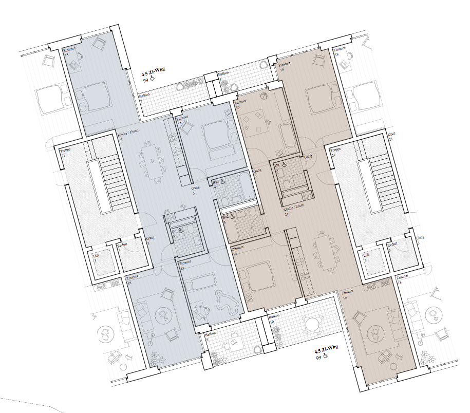Neubau Genossenschaftswohnungen an der Burgfelderstrasse © Nord Architekten