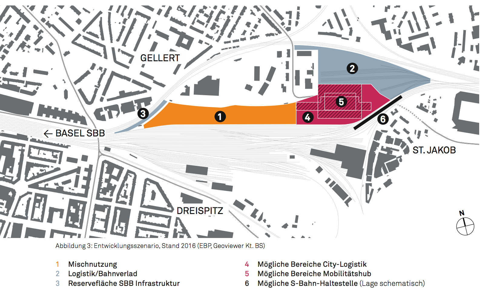 Entwicklungsszenario Areal Wolf © SBB Immobilien