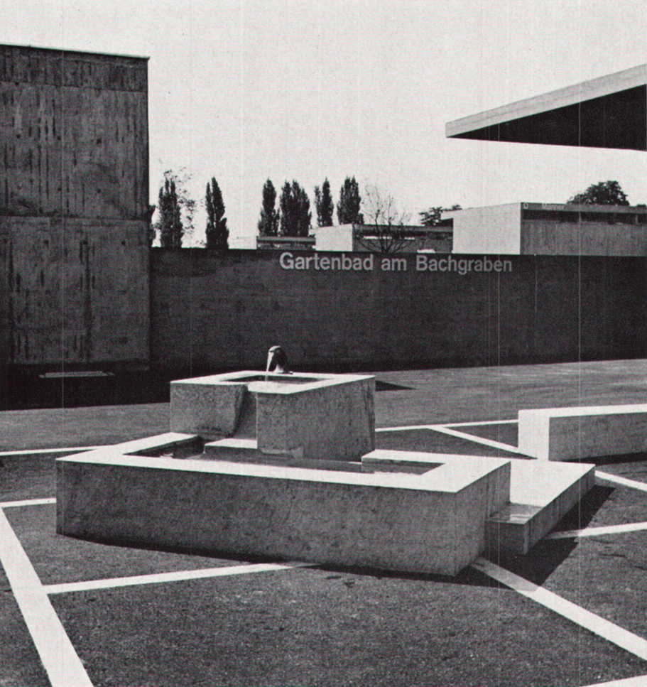 Gartenbad Bachgraben in Basel (1961/1962) von Otto Senn © P.+ E. Merkle, Basel