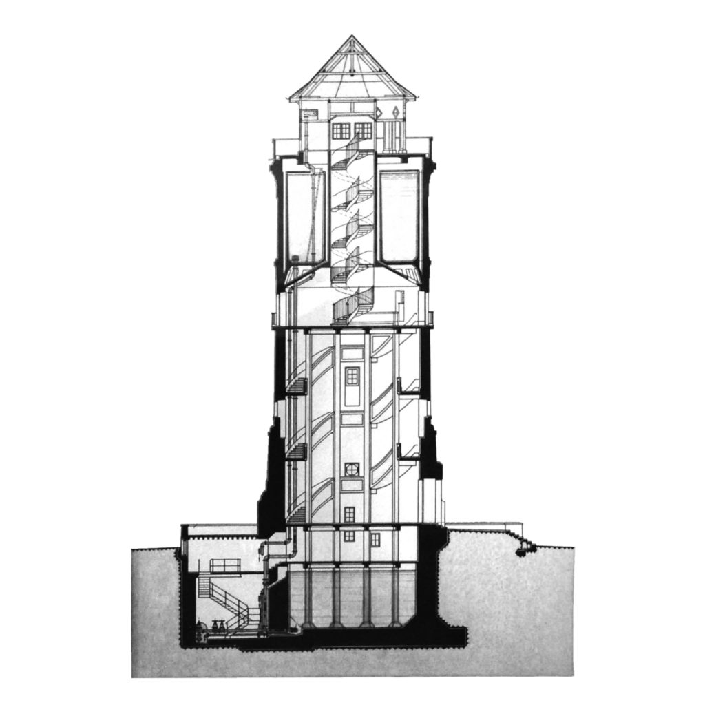 Im Wasserturm auf dem Bruderholz gibts auch im Untergeschoss ein Reservoir, Quelle: commons.wikimedia.org, AutorIn: Allesmüller, 2010, CC BY-SA 3.0, bearbeitet