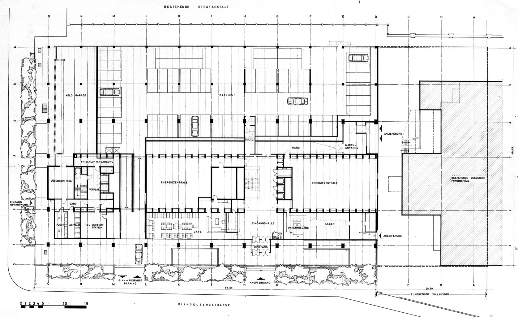Grundriss Erdgeschoss Biozentrum Universität Basel © Burckhardt+Partner