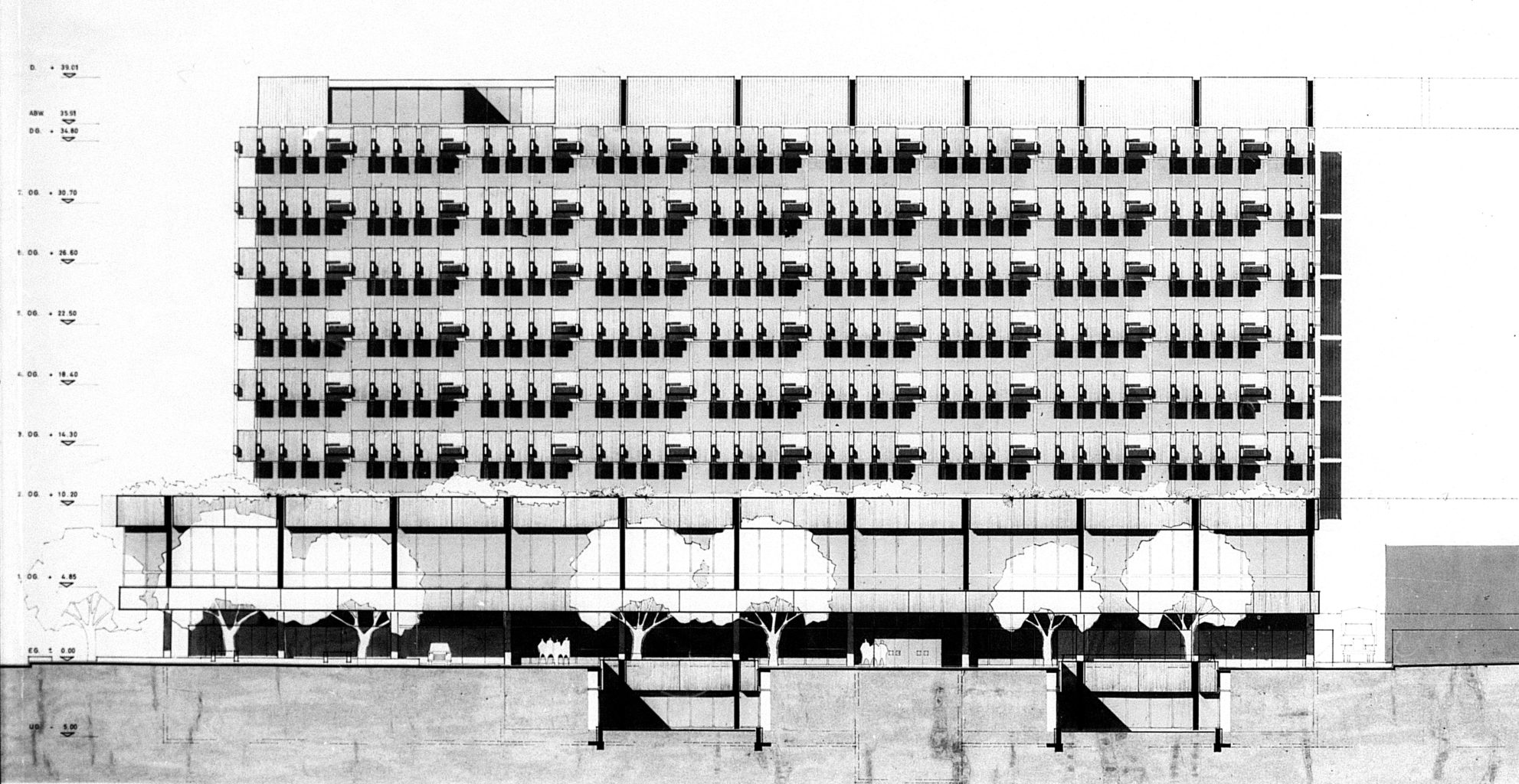 Fassade Biozentrum Universität Basel © Burckhardt+Partner