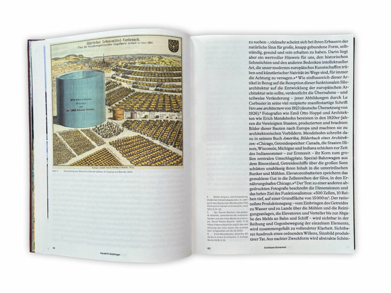 Viel Text und Grafiken – verschiedene Essays fokussieren die einzelnen Themenbereiche.