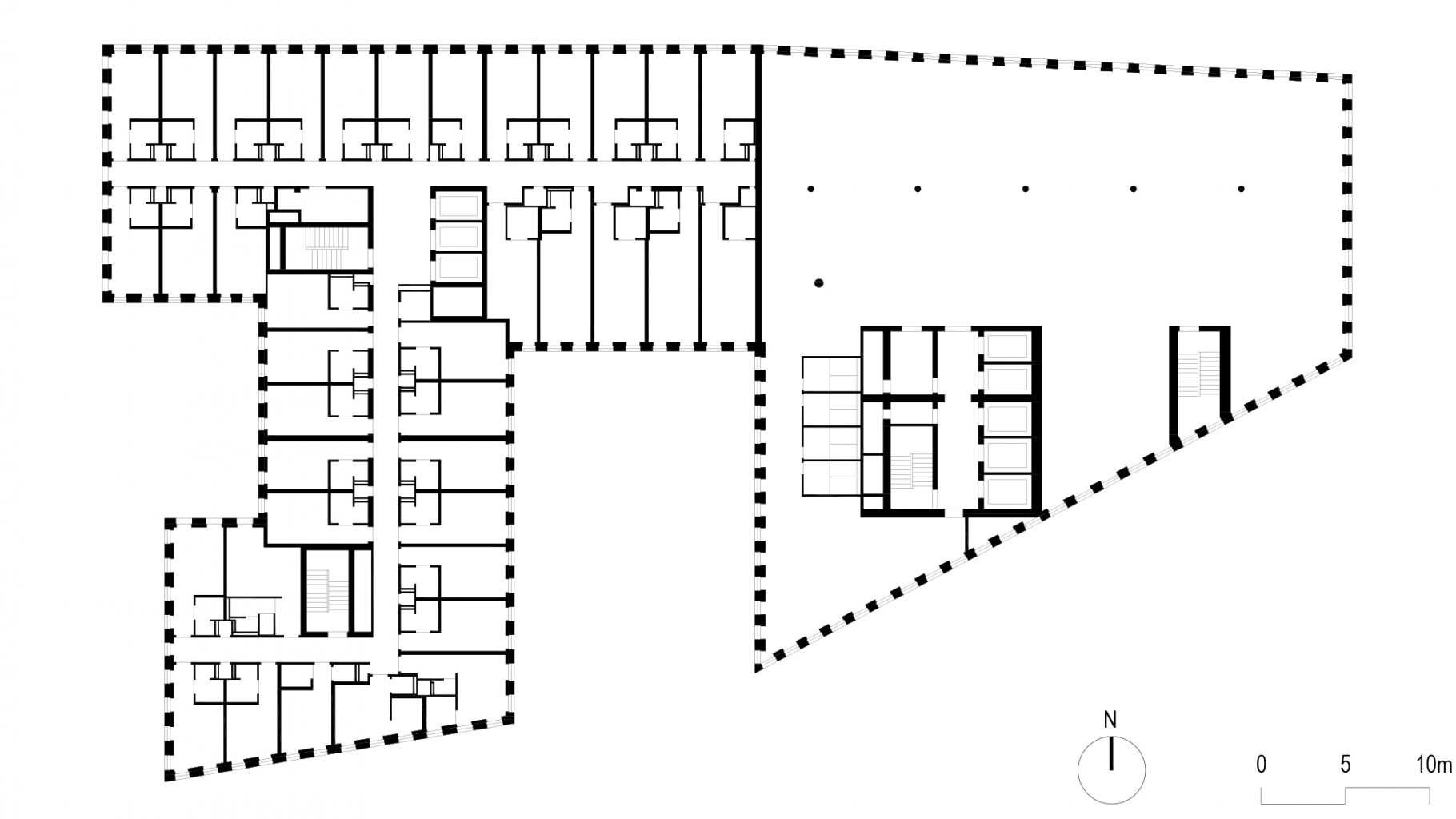 Grundriss 1. OG Grosspeter Tower © Burckhardt+Partner AG