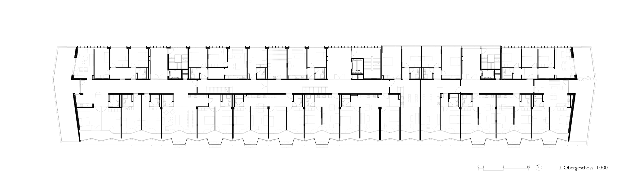 Grundriss 2. Obergeschoss © ARGE Müller Sigrist, Rapp Architekten