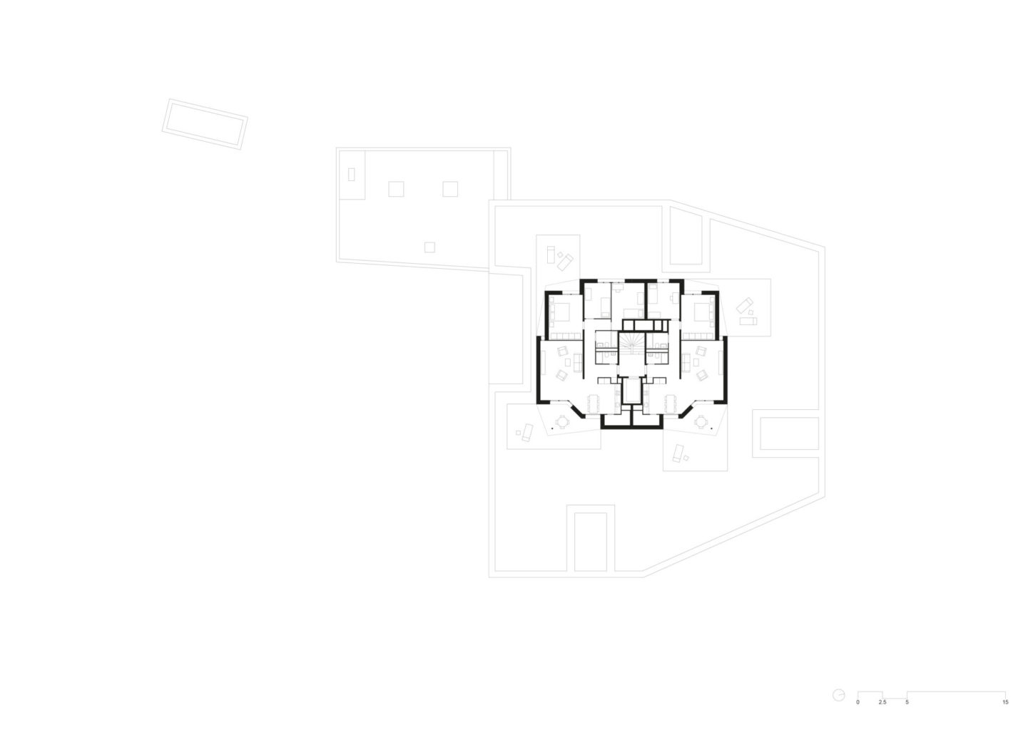 Grundriss Obergeschoss © Morger Partner Architekten AG