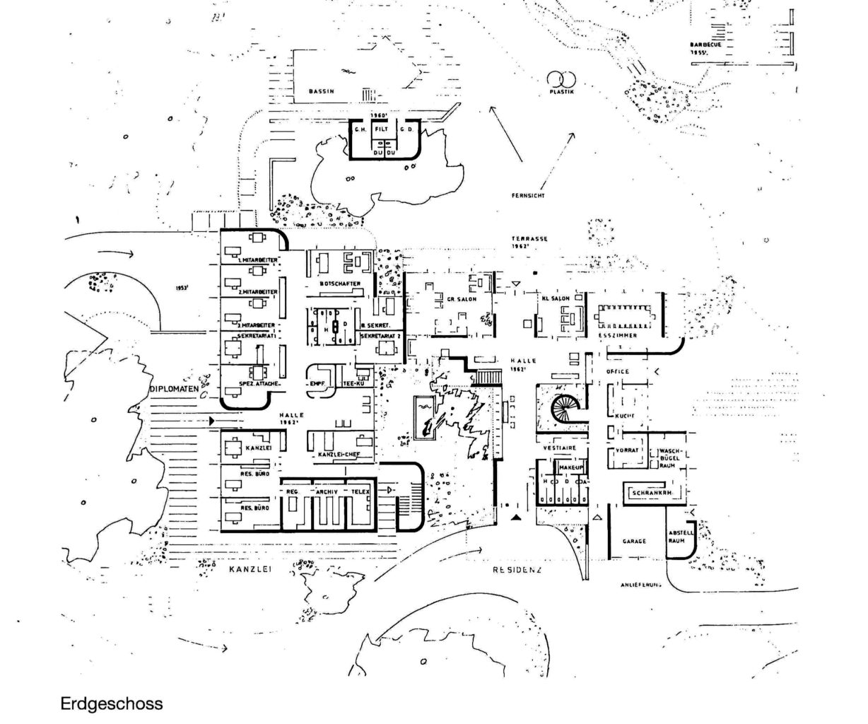 Schweizer Botschaft Canberra (1969 – 1975) von Hermann Baur