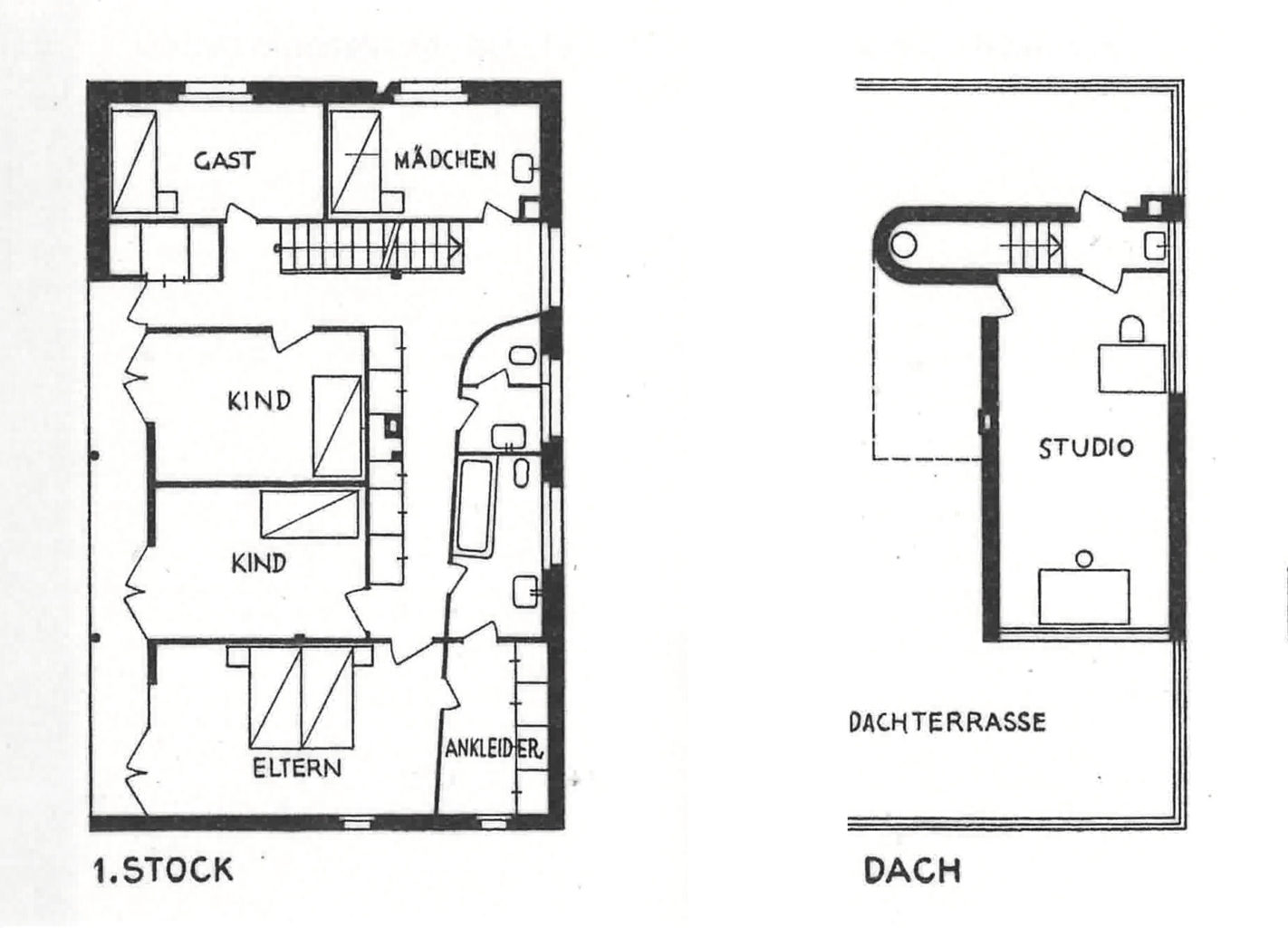Obergeschoss und Sonnendeck, Wohnhaus Senn, Binningen