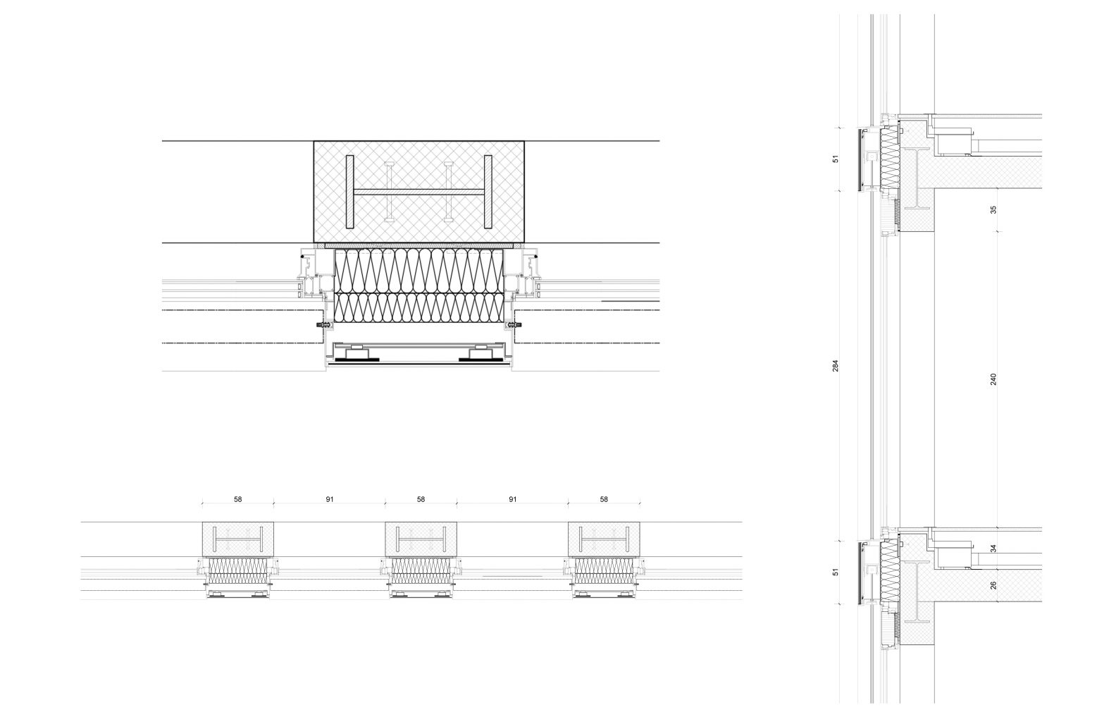Details Fassadenkonstruktion Grosspeter Tower © Burckhardt+Partner AG