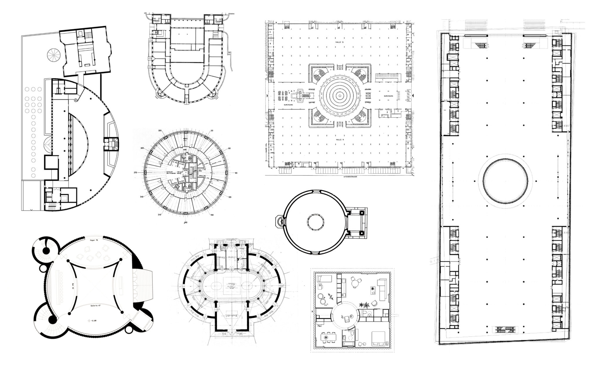 Der Kreis in der Basler Architektur © Collage Architektur Basel