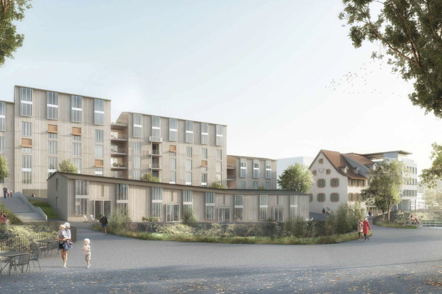 Ansicht von der Altstadt her, Quelle: Jurybericht «Lüdin Areal»