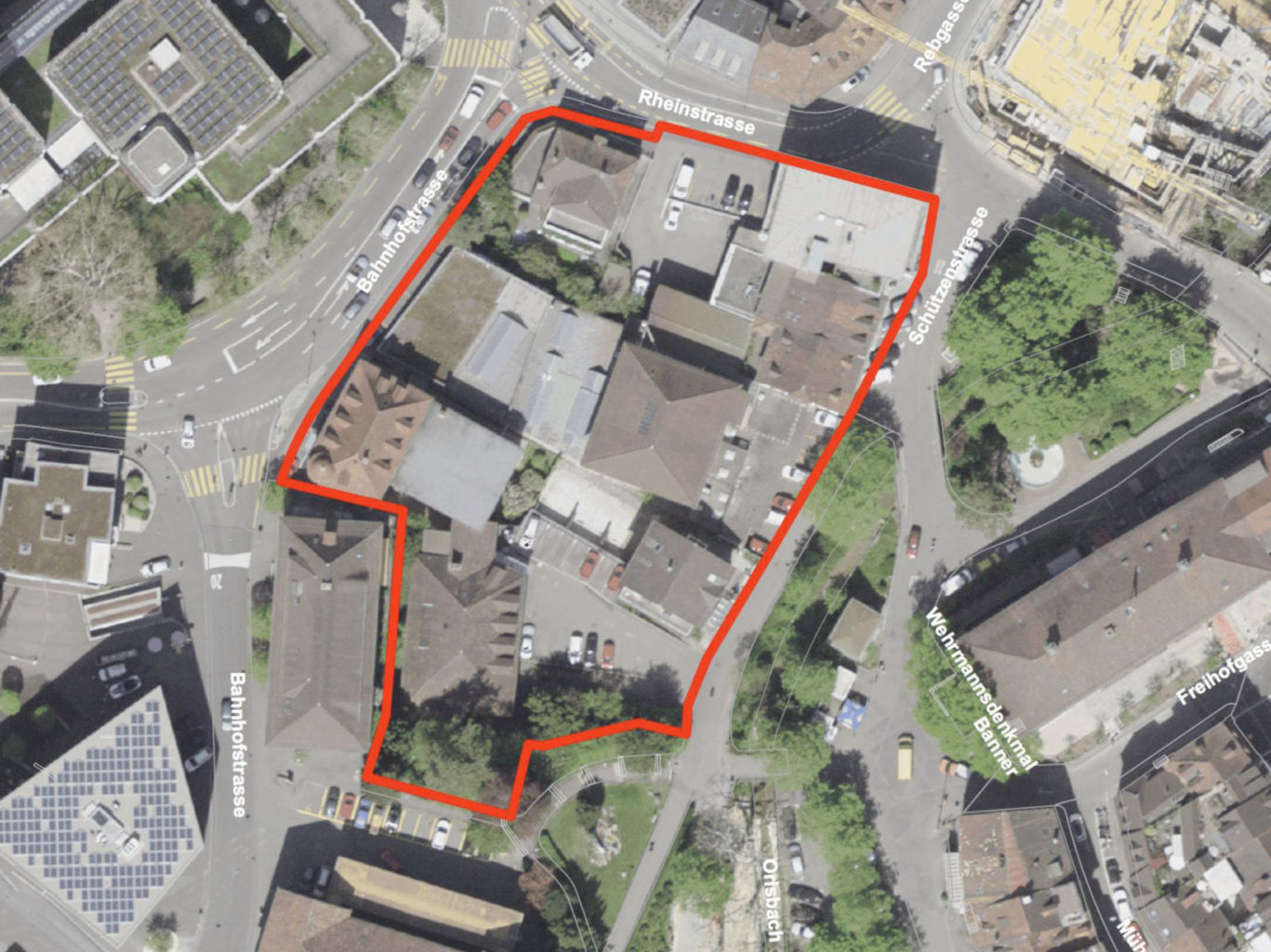 Das heutige Areal besteht aus vielen industriellen Kleinbauten, Quelle: Jurybericht «Lüdin Areal»