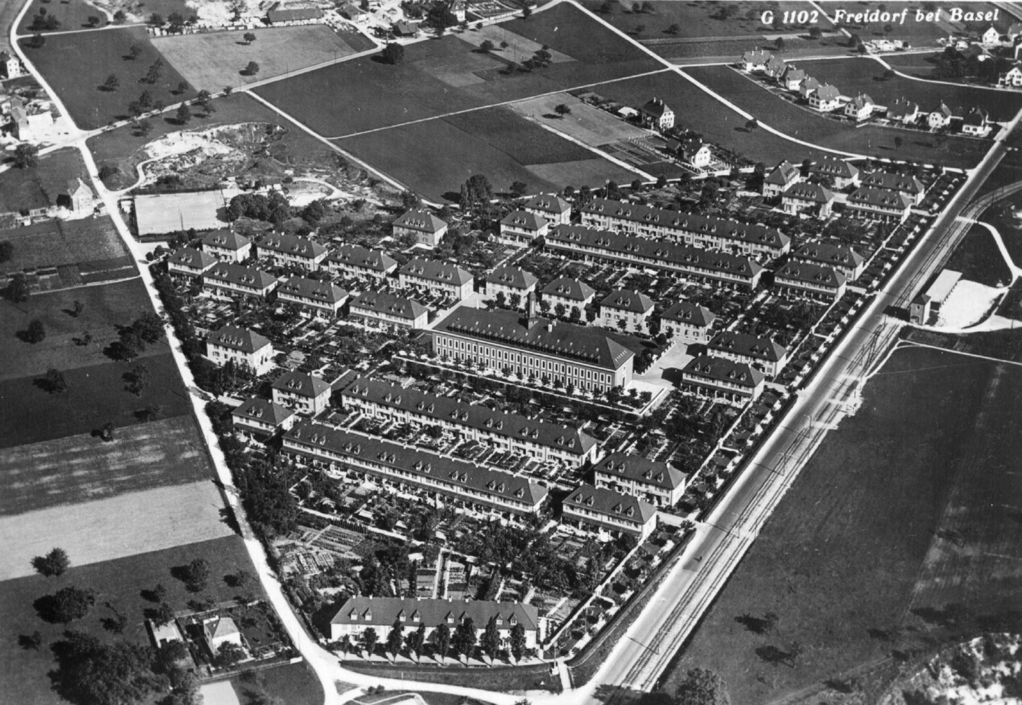 Luftbild "Freidorf bei Basel" © Siedlungsgenossenschaft Freidorf