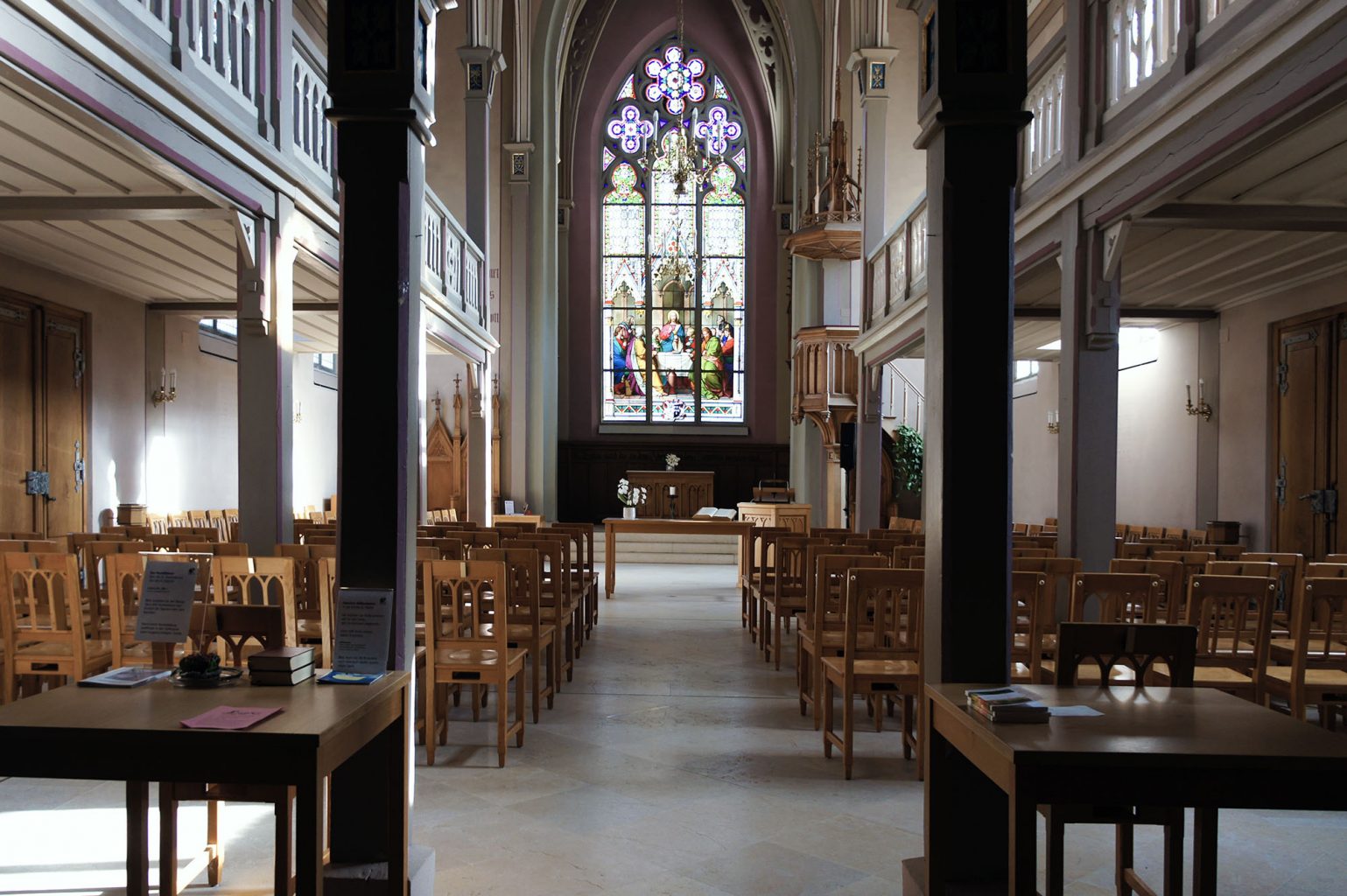 Reformierte Kirche St. Martin, Innenraum, Kilchberg BL © Architektur Basel