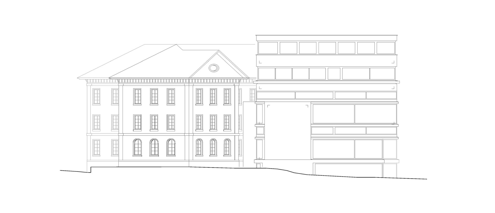 Nordostfassade, Sicht von Orisbach © Notaton