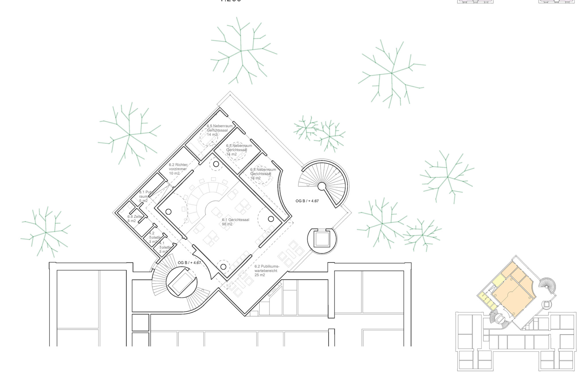 Grundriss OGB Splitlevel (+4.67m) © Notaton