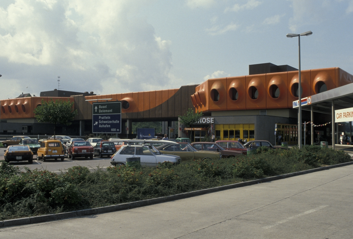 Autobahnraststätte «Windrose», Pratteln ohne Jahrgang, Fotograf: Hans Leu STABL_VR_3317_F8.N2_001-05_008, Staatsarchiv Basel-Landschaft