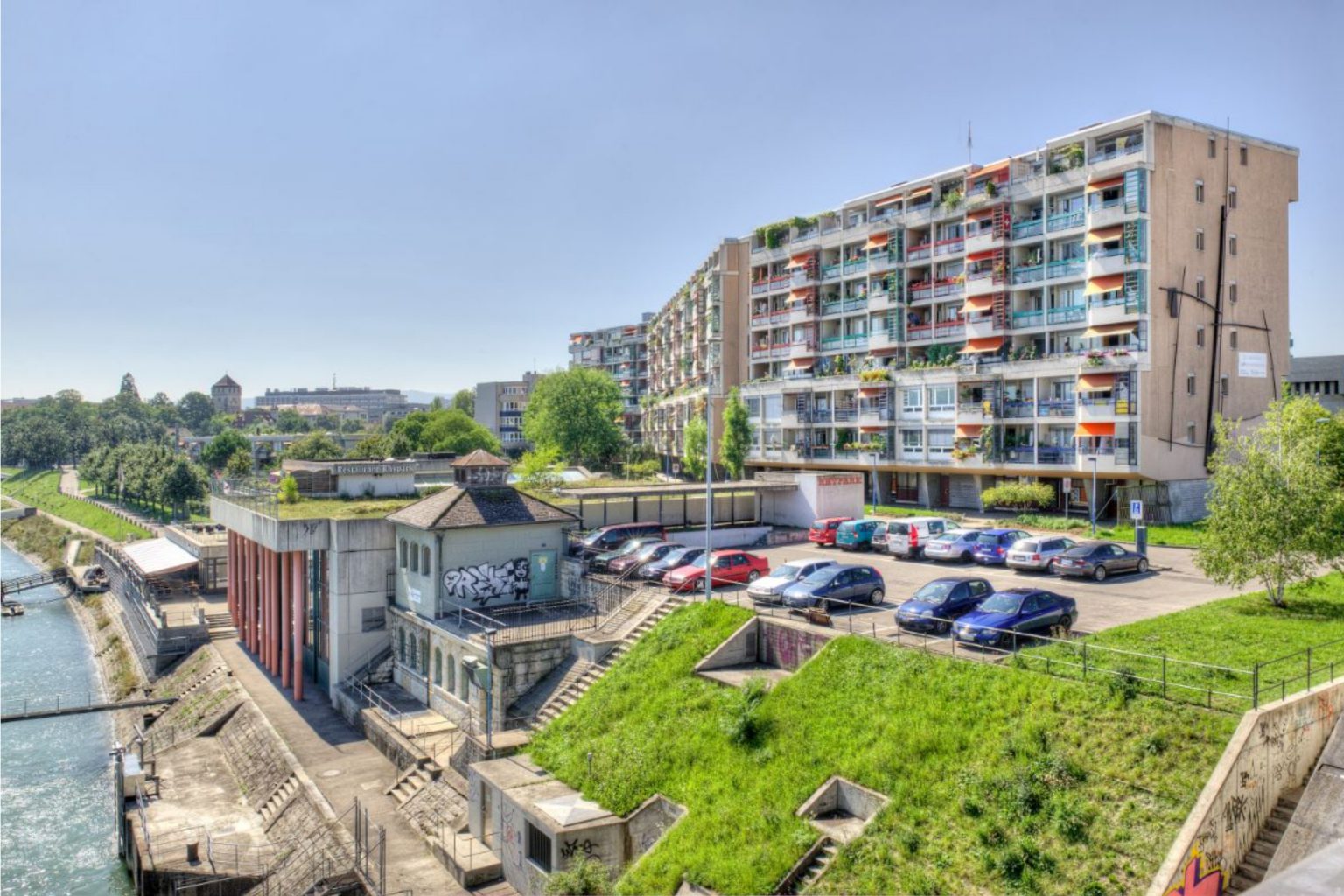 Überbauung Rhypark im St. Johann © Wohnbau-Genossenschaft Nordwest WGN