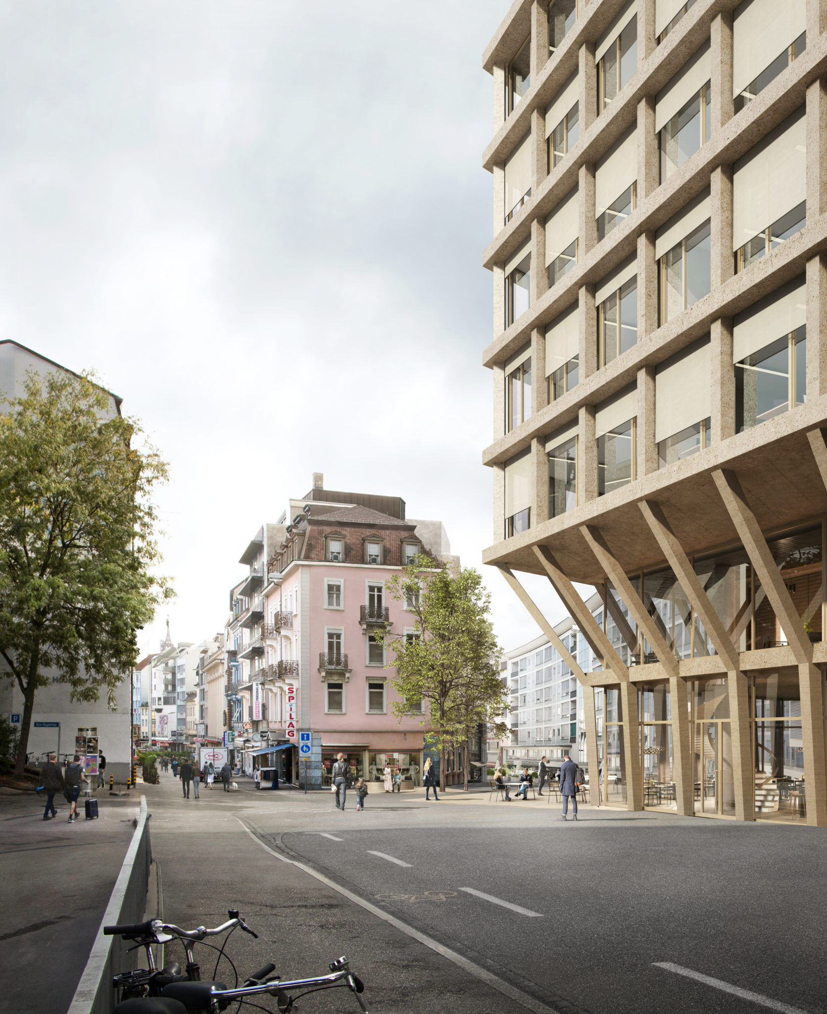 Visualisierung Ansicht Europaeischer Hof © Miller & Maranta Architekten