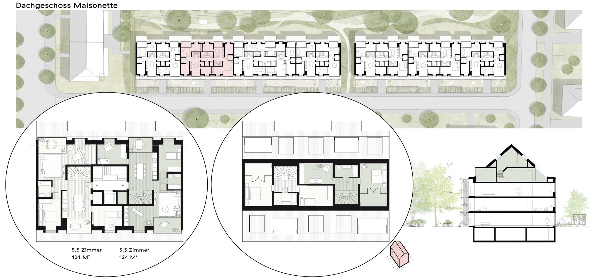 Grundriss Dachgeschoss © Burckhardt+Partner AG