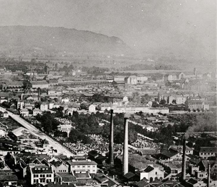 Das Klybeck zu Beginn des 20. Jahrhunderts © Walter Mittelholzer