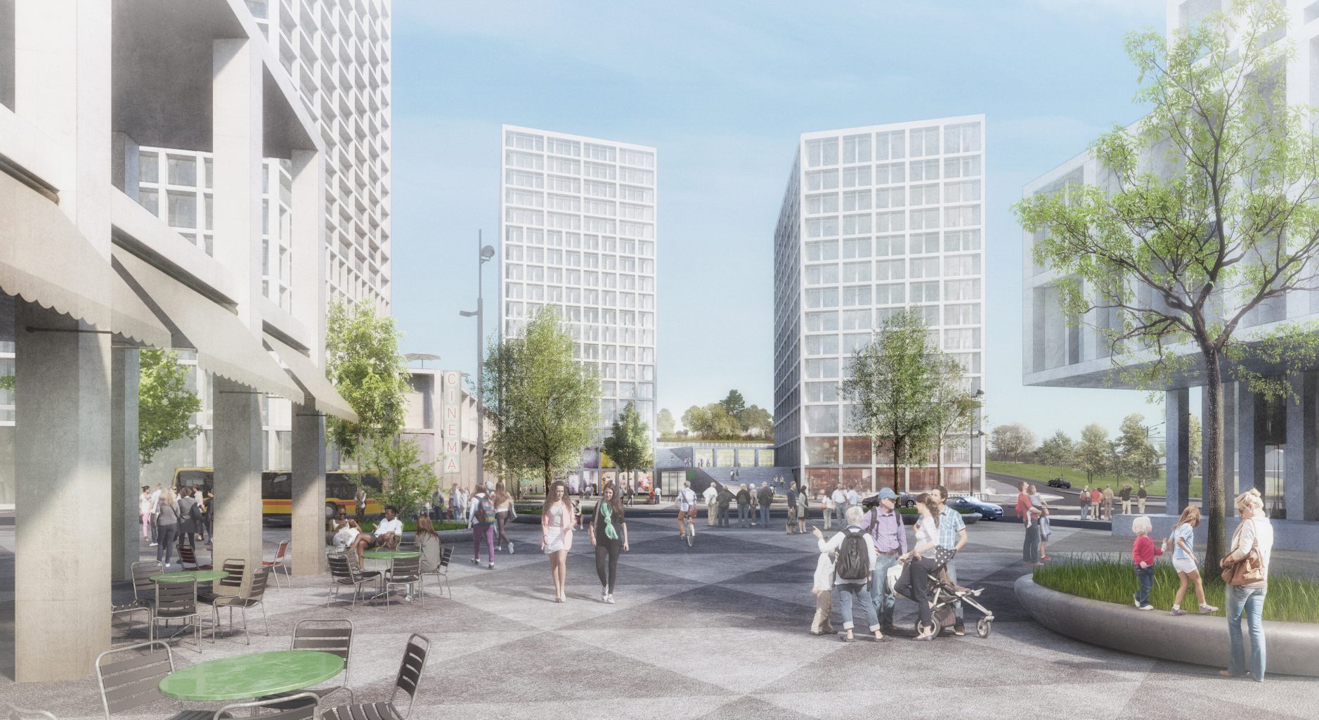 Hochhaus-Quartier Hagnau und Schänzli © nightnurse images, Zürich