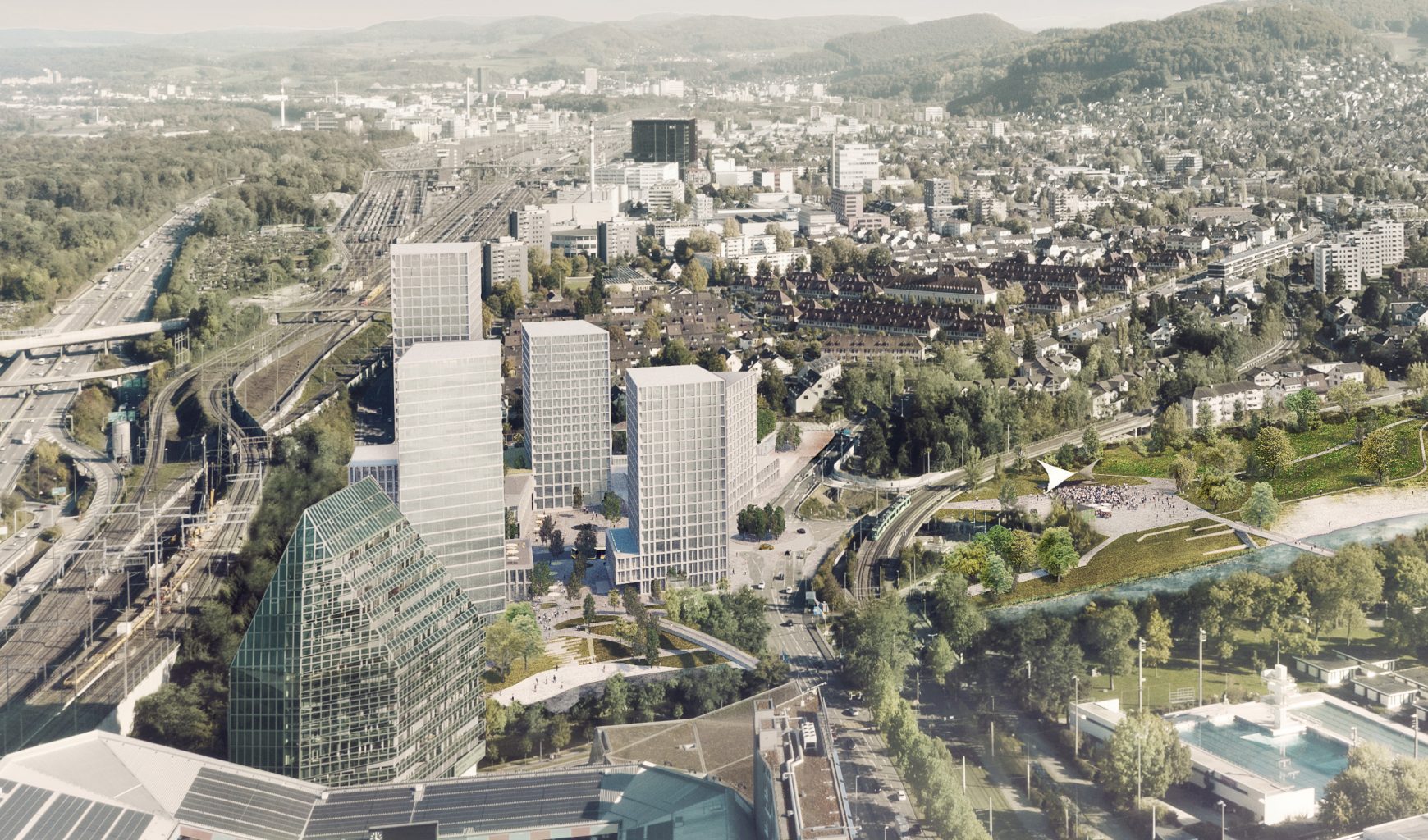 Hochhaus-Quartier Hagnau und Schänzli © nightnurse images, Zürich