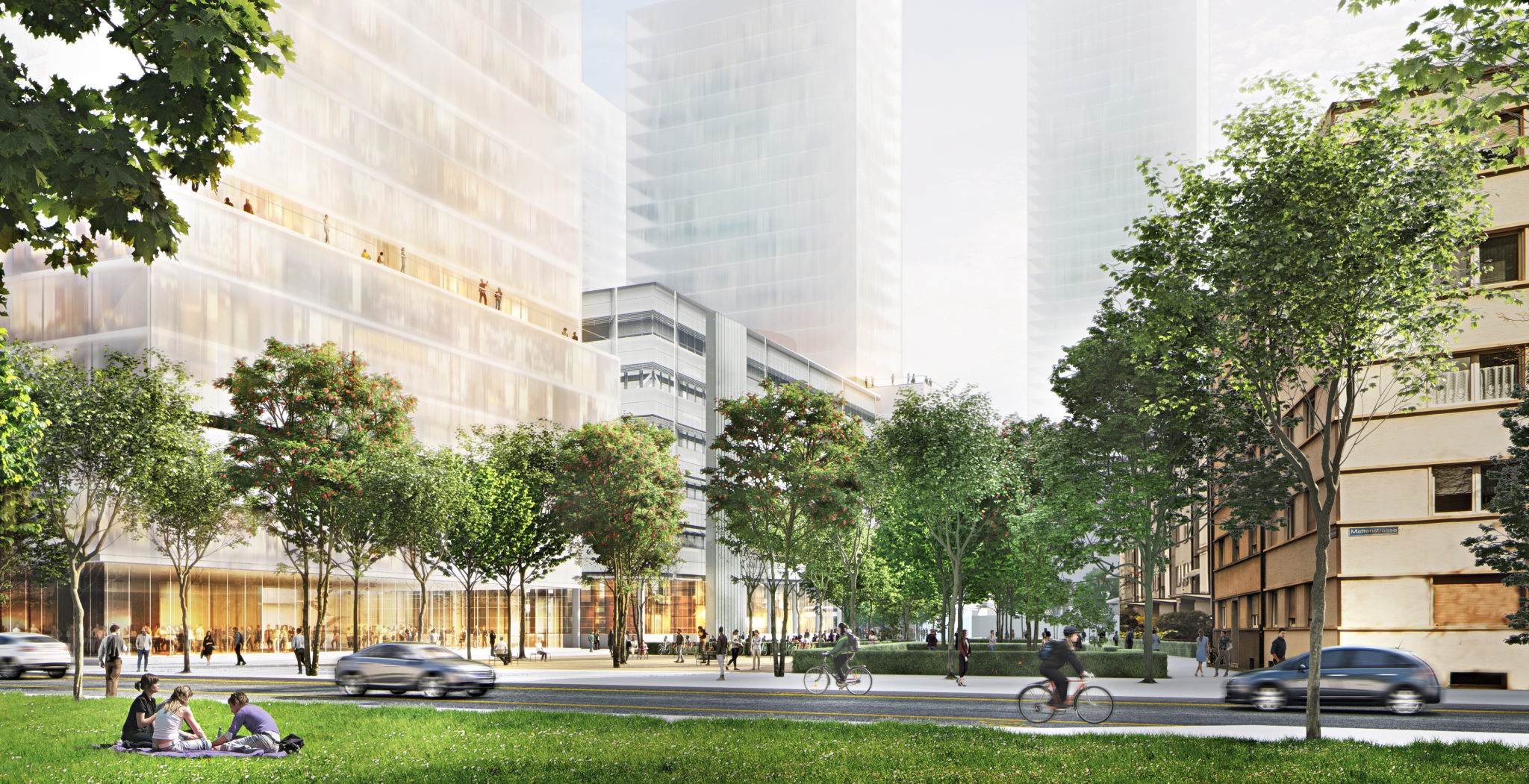 Visualisierung Riehenteichanlage © Herzog & de Meuron