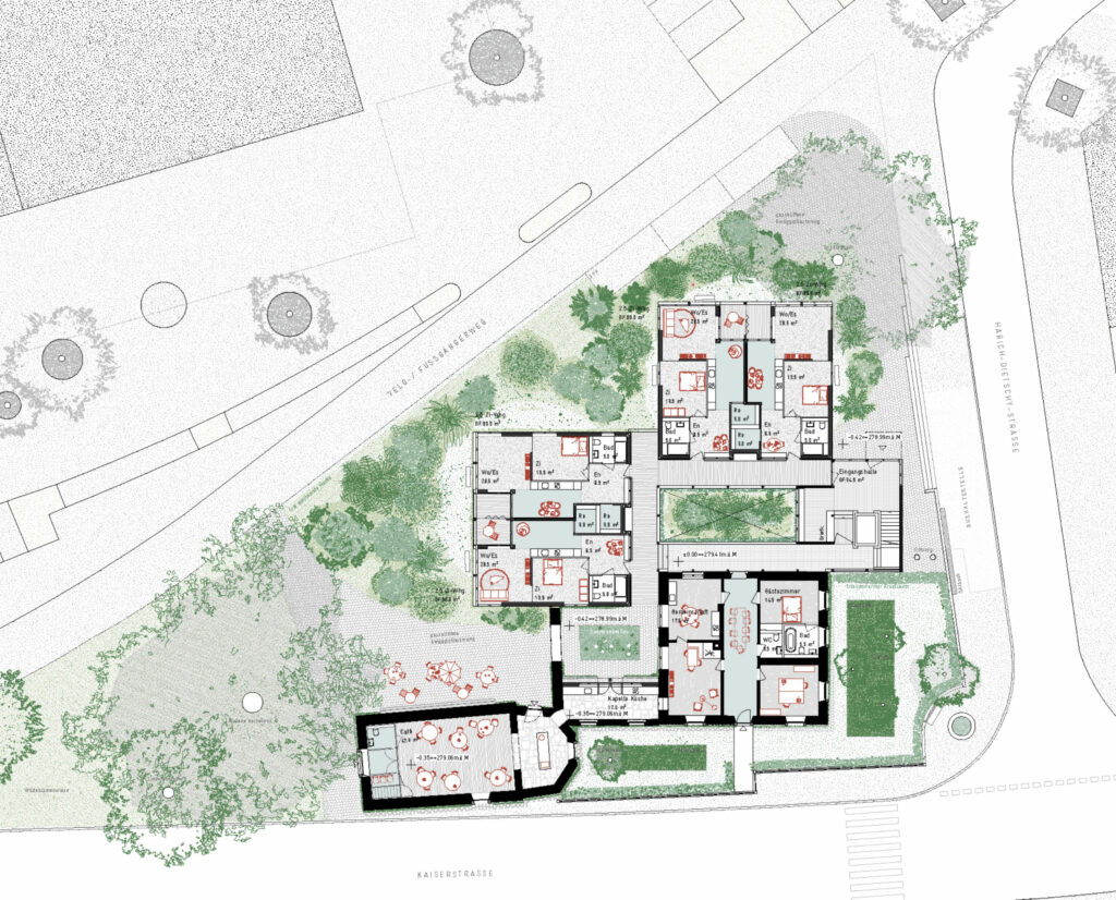 Das alles kommt mit: Erdgeschossgrundriss, Plan: ARGE kollektive architekt und Norma Tollmann Architektin