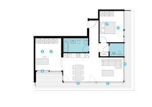 Möblierter Grundriss Rosental Nexxt © Morger Partner Architekten