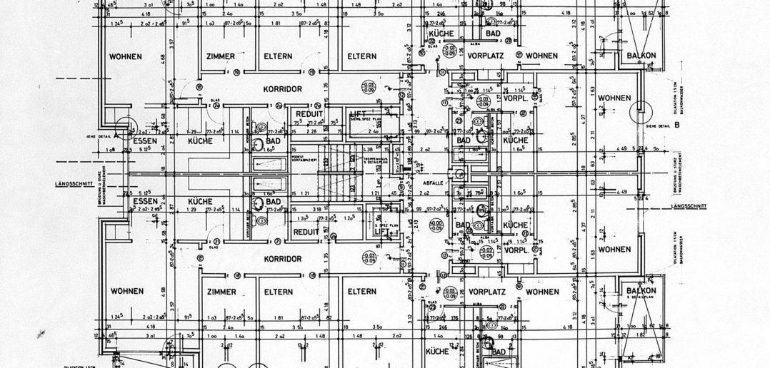 Grundriss 1. -8. OG, Hochhäuser Schorenareal von Burckhardt+Partner