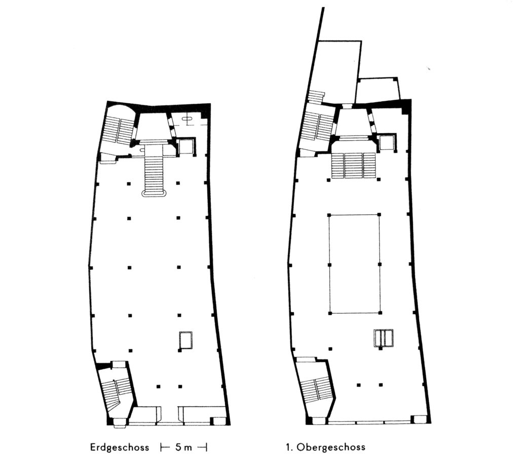 Grundrisse Warenhaus am Marktplatz, Romang & Bernoulli, 1904-05