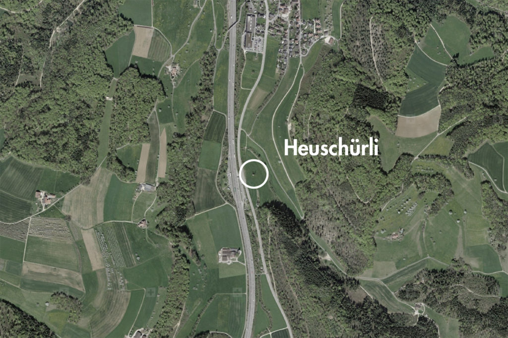 Heuschürli, Tenniken (bearbeitet), Grundlagen Luftbild © Bundesamt für Landestopografie swisstopo