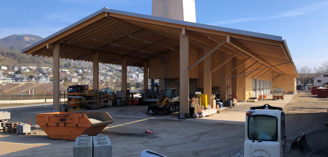 Werkhof Sissach, Aussenlager mit Salzsilo © VOSS Architects/ Ebeling Architekten