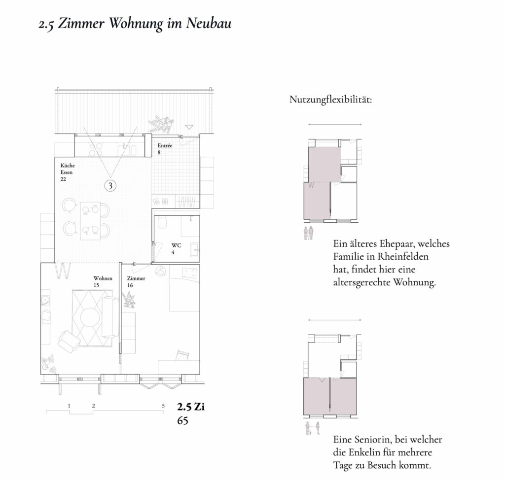 2.5 Zimmer Wohnung im Neubau, Plan: Solanellas Van Noten Meister Architekten