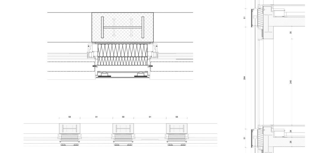 Details Fassadenkonstruktion Grosspeter Tower © Burckhardt+Partner AG