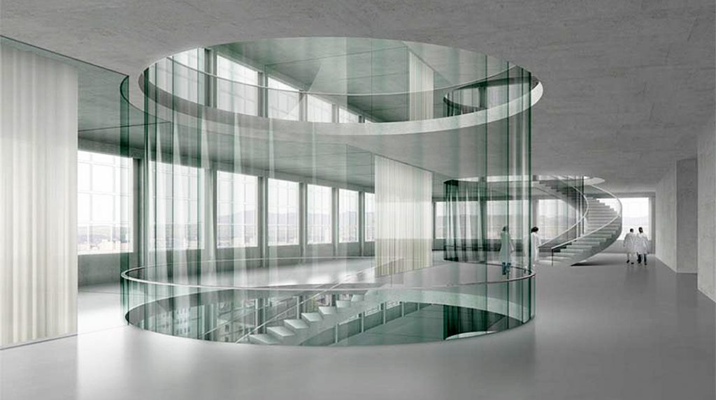 Visualisierung Neubau Departement Biomedizin der Universität Basel © Caruso St John Architects