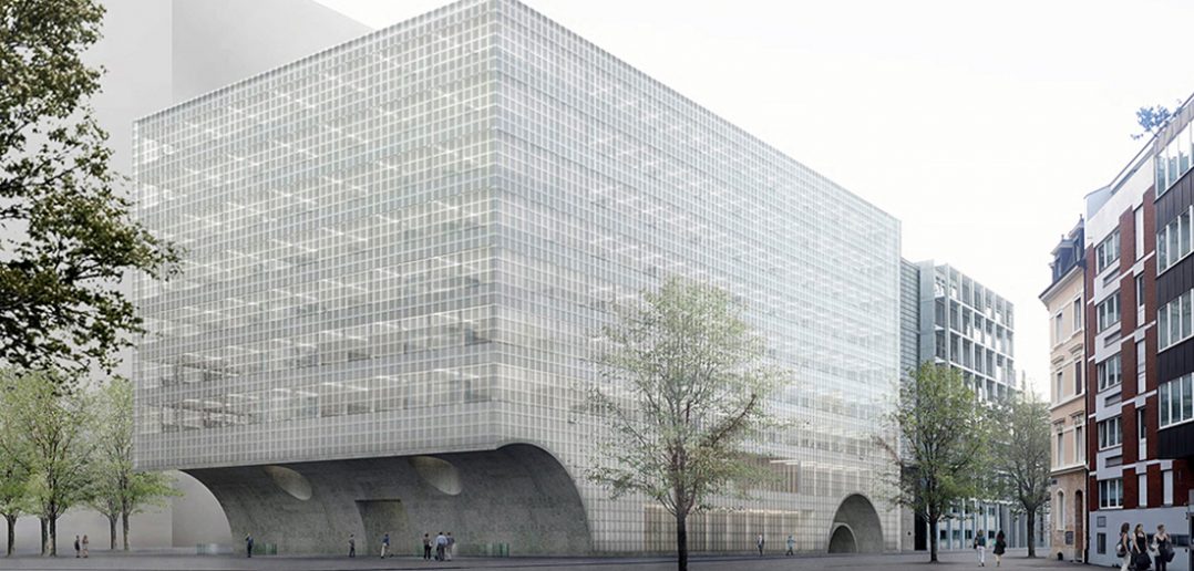Visualisierung Neubau Departement Biomedizin der Universität Basel © Caruso St John Architects
