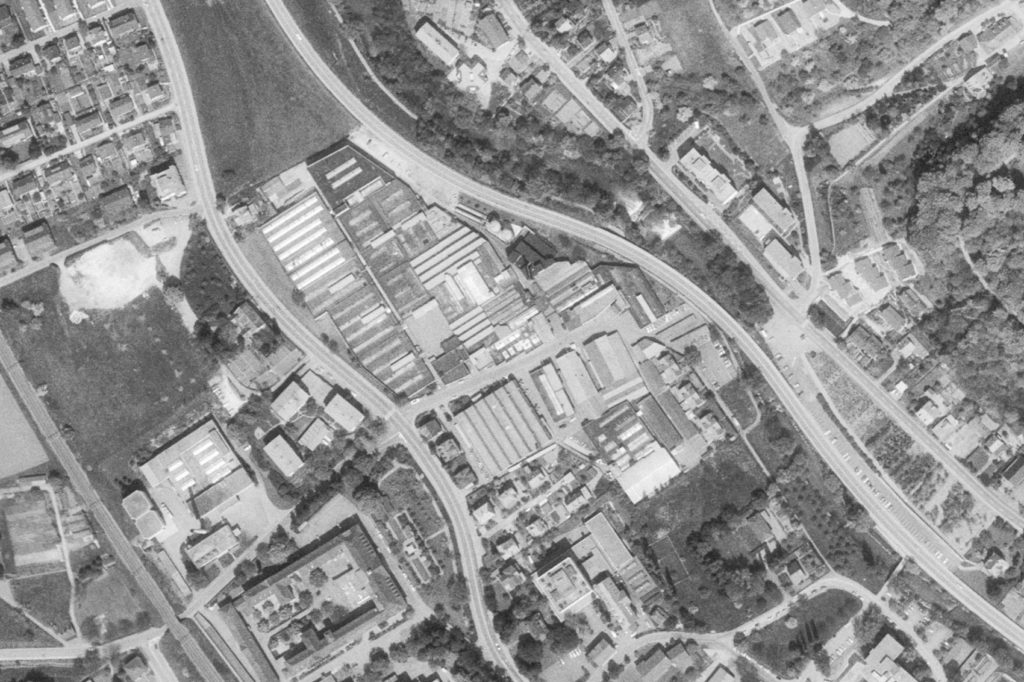 Das Schildareal um 1980, Grundlagen Luftbild © Bundesamt für Landestopografie swisstopo