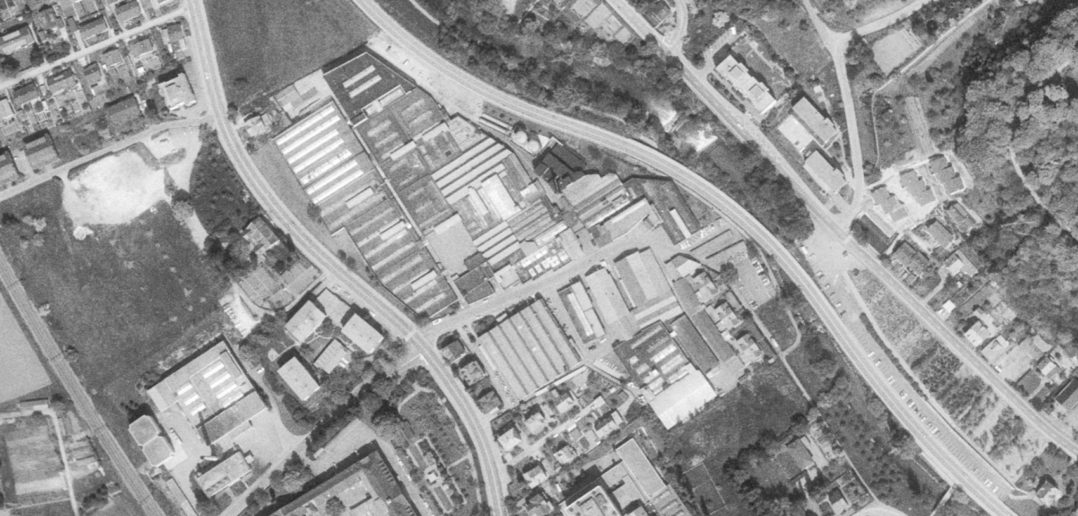Das Schildareal um 1980, Grundlagen Luftbild © Bundesamt für Landestopografie swisstopo