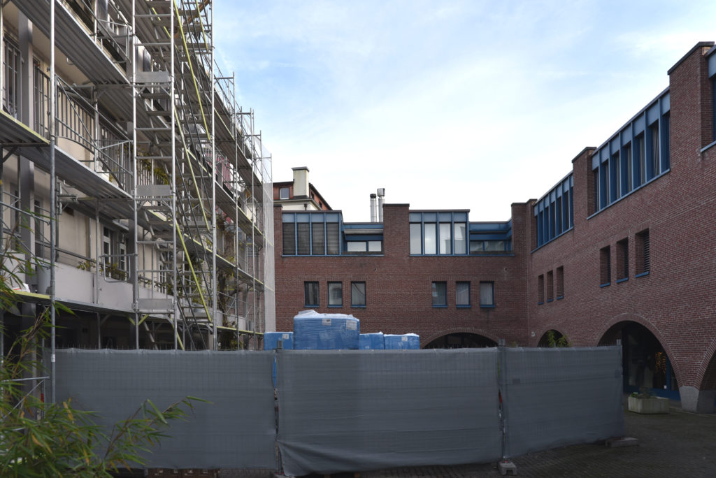 Hofbereich, Spittelerhaus und Spittelerhof © Simon Heiniger / Architektur Basel