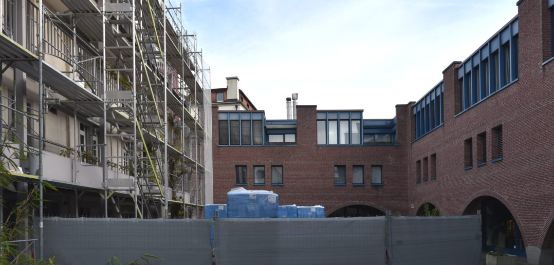 Hofbereich, Spittelerhaus und Spittelerhof © Simon Heiniger / Architektur Basel