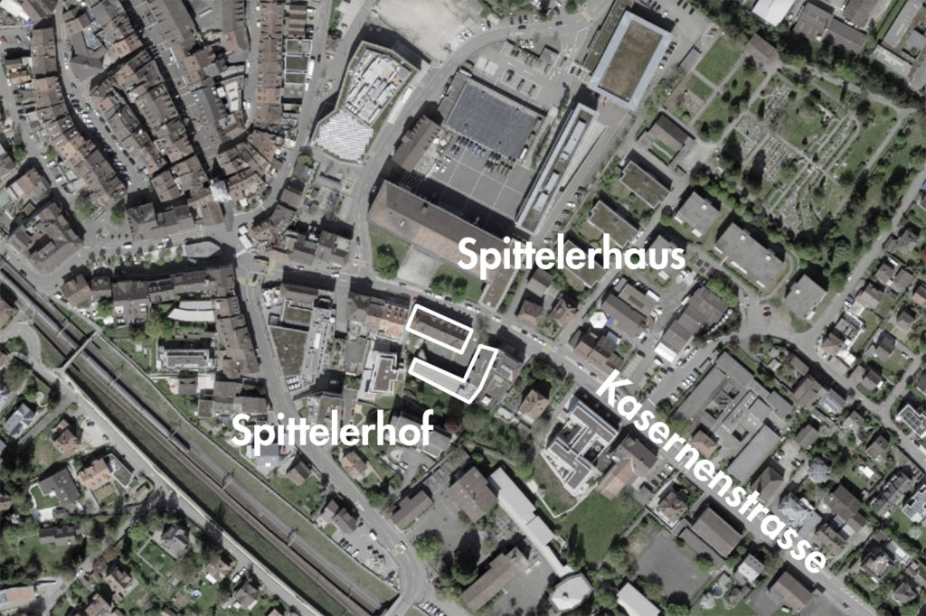 Spittelerhaus, Liestal (bearbeitet), Grundlagen Luftbild © Bundesamt für Landestopografie swisstopo