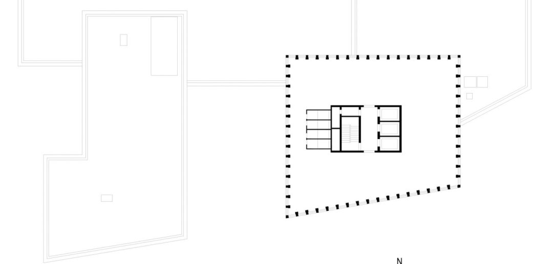 Grundriss 21. OG Grosspeter Tower © Burckhardt+Partner AG